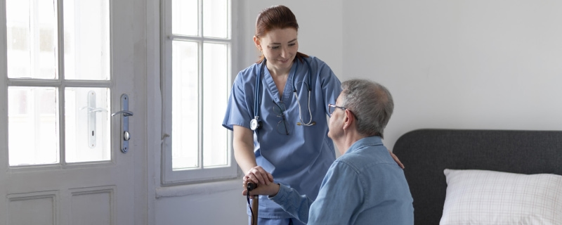 medium shot nurse checking