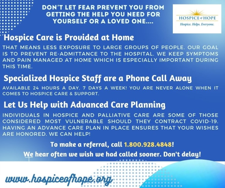 Hospice of Hope is Right For You!