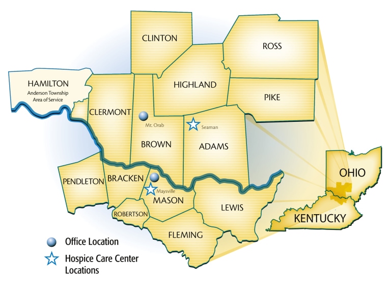 Hospice of Hope Service Map