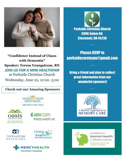 Thumbnail for Join Us For a Mini Health Fair - Confidence Instead of Chaos With Dementia