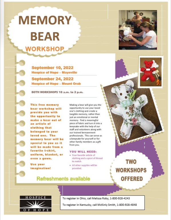 Memory Bear Workshop - Mt. Orab, Ohio